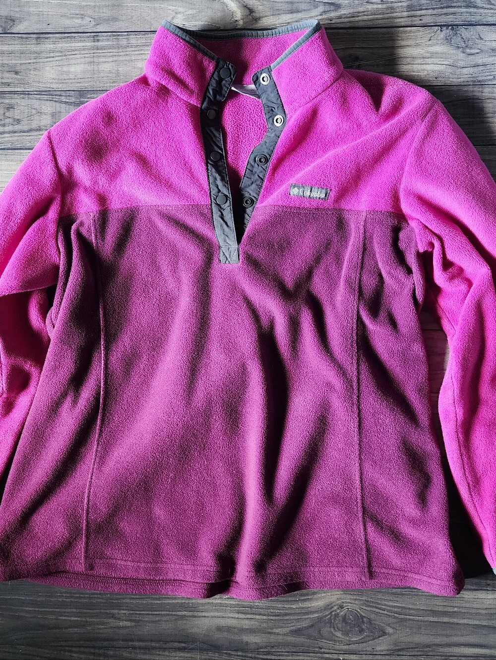 Columbia 1X 2 Toned Pink Half Snap Pullover Fleece